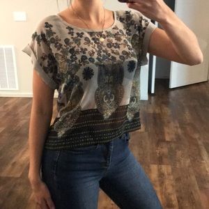 Sheer Print Top